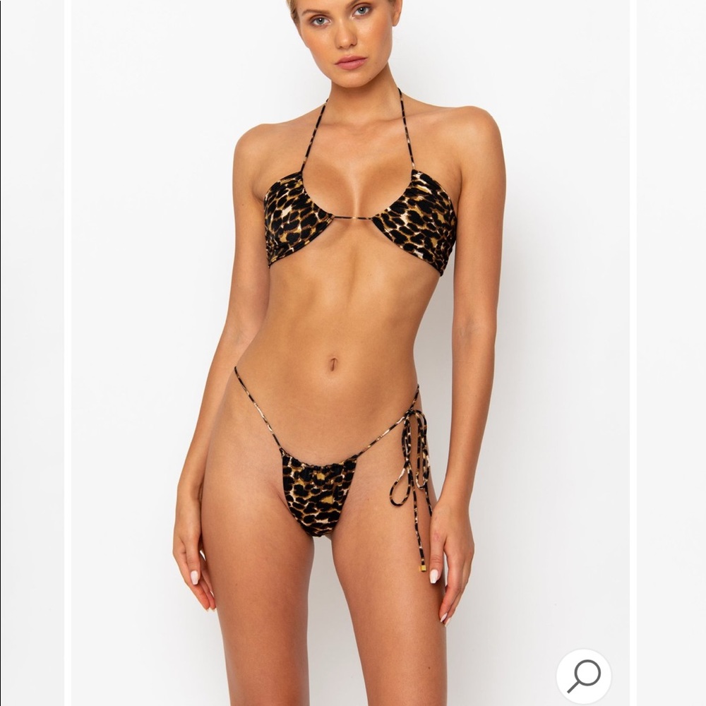 Sommer Swim Naomi Leopard Luxe Tie Side bottoms